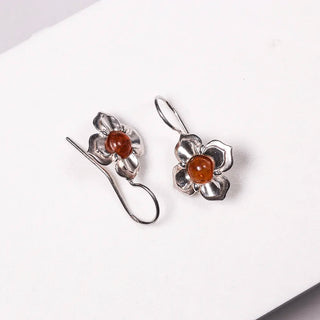 Amber Flower - Earrings