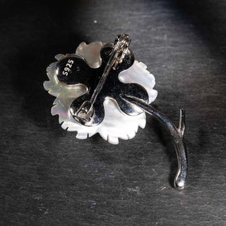 White Pearl Flower - Lapel Pin