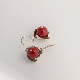 Coral pearl - Ring, Earrings