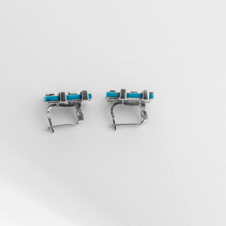 Lines over turquoise - Ring, Earrings, Pendant