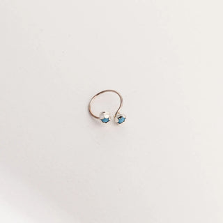 Two Blue Stones Kid's Adjustable Ring