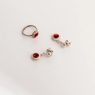 Ladybug Kid's Adjustable Ring and Earrings
