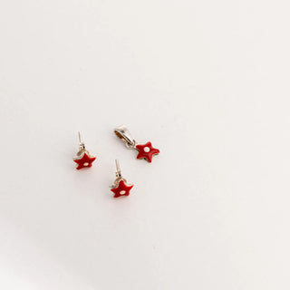 Red Stars Kid's Pendant and Earrings