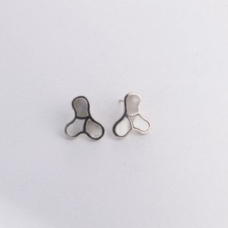 Abstract Clover Mother Of Pearl - Earrings