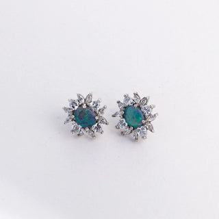 Opal Flower - Earrings