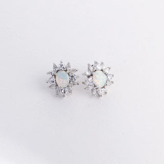 Opal Flower - Earrings