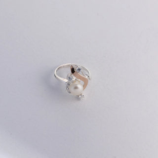 Pearl and RoseGold - Ring, Earrings