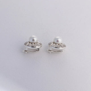 Triangles and Pearls - Ring, Earrings