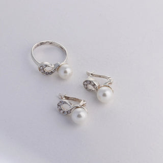 Infinity Pearl - Bague, Boucles d'oreilles