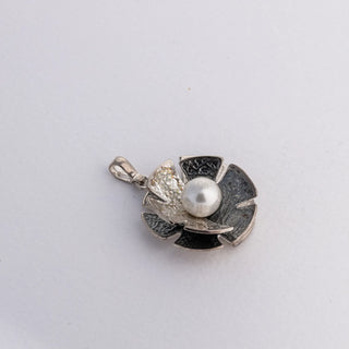 Perle Fleur Argent - Bague, Boucles d'oreilles, Pendentif