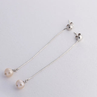 Long Hanging Pearls - Earrings