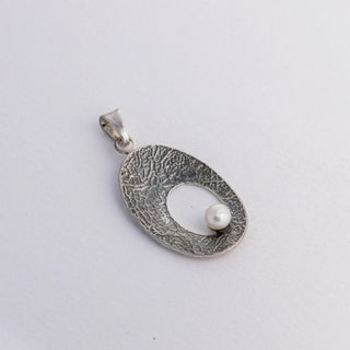 Perle de coquillage en argent - Pendentif