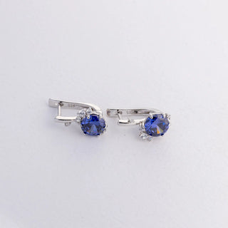 Tanzanite élégante - Bague, Boucles d'oreilles, Pendentif