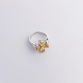 Petite Fleur Citrine - Bague, Boucles d'oreilles, Pendentif