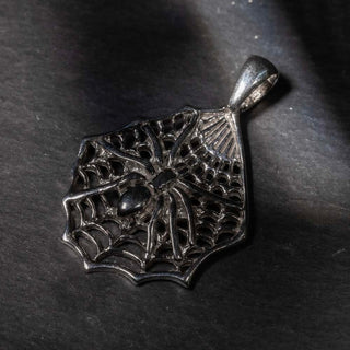 Spider Web with Spider - Pendant
