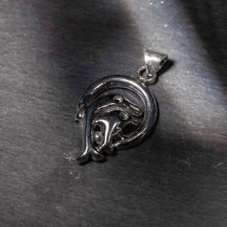 Two Dolphins in Circle - Pendant