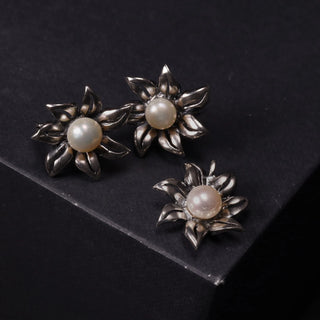 Pearl Flower  - Pendant and Earrings