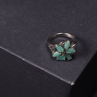 Emerald Flower - Ring, Earrings, Pendant
