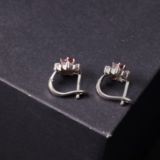 Luscious Pink Star Zircon  - Ring, Earrings