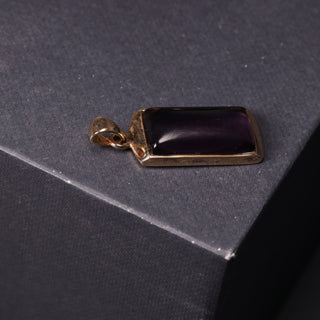 Dark Elegant Amethyst, Gold Plate -Ring, Pendant and Earrings