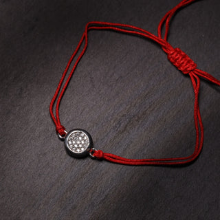 Circle with stones - Red String Bracelet