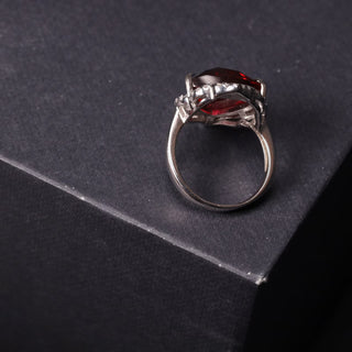 Large Red Zircon - Ring, Earrings, Pendant
